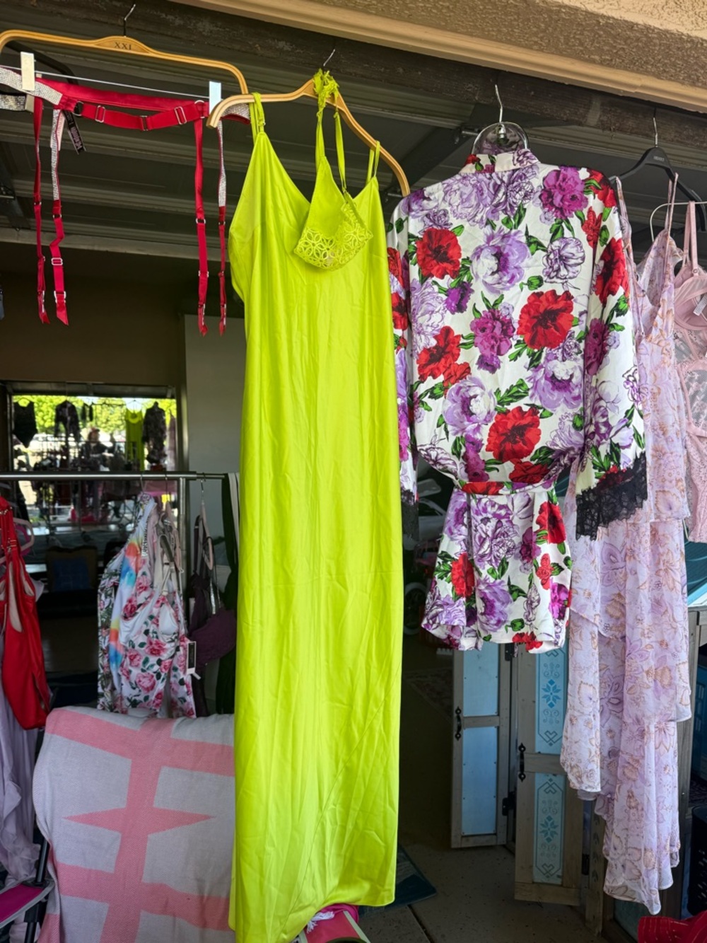 Victoria's Secret Neon Yellow Midi Dress
